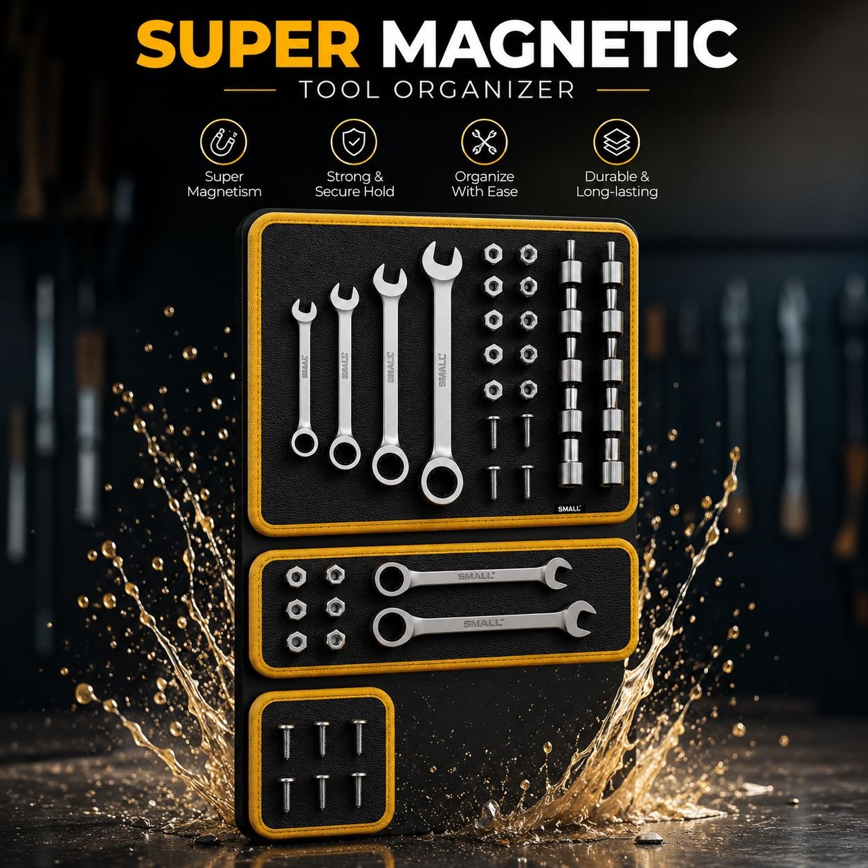 Magnetic Tool Mat – Heavy Duty Magnetic Organizer for Mechanics, Garage & Toolbox