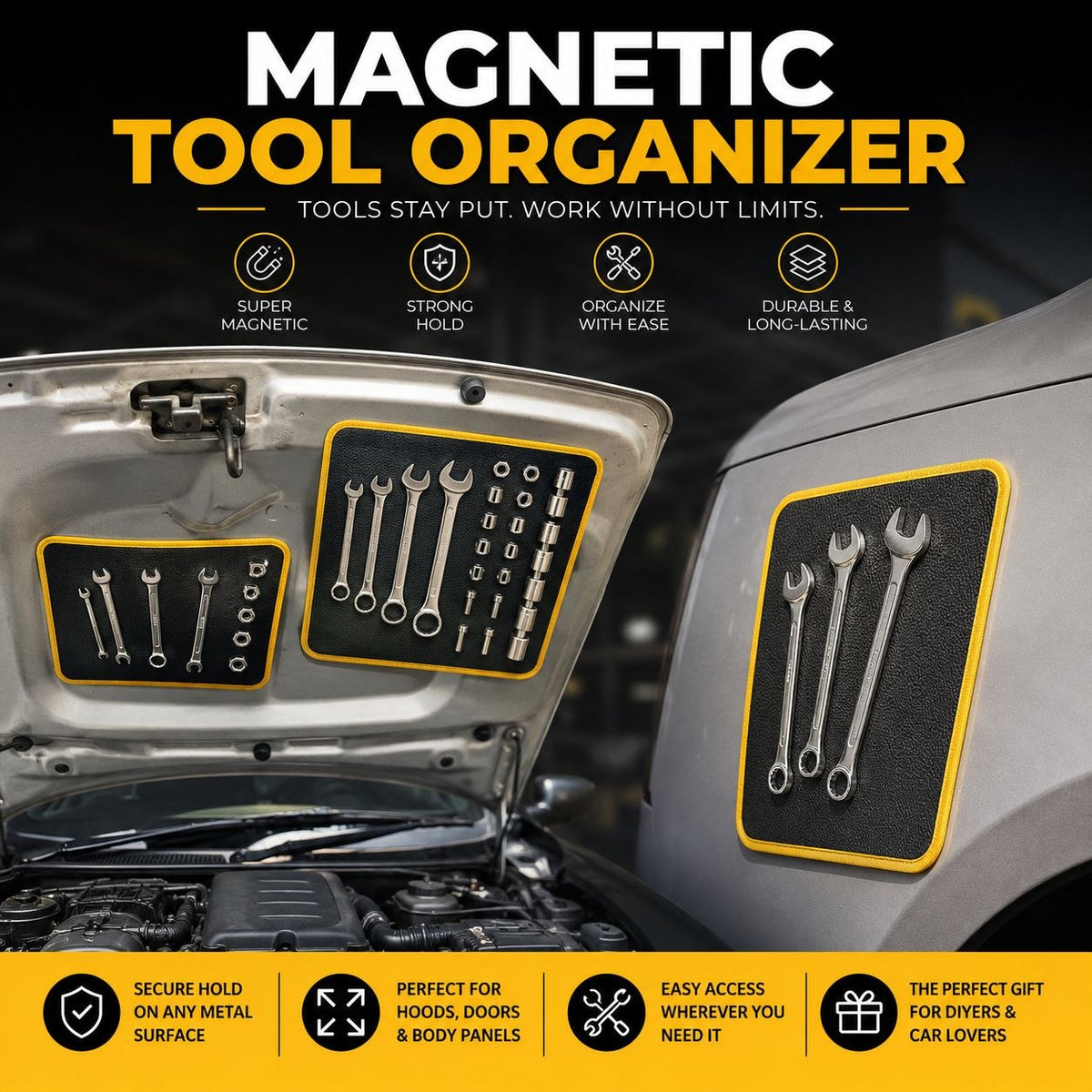 Magnetic Tool Mat – Heavy Duty Magnetic Organizer for Mechanics, Garage & Toolbox