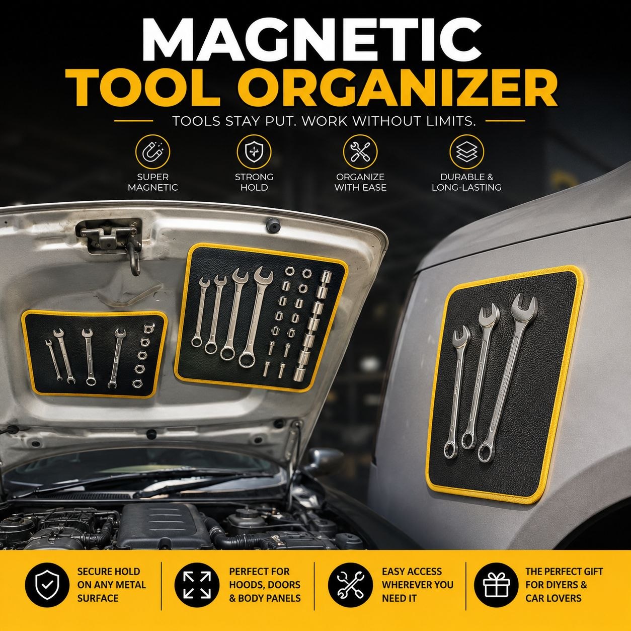 Magnetic Tool Mat – Heavy Duty Magnetic Organizer for Mechanics, Garage & Toolbox