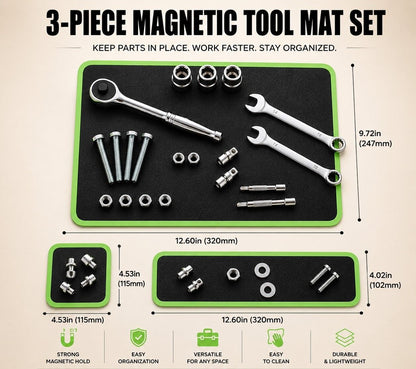 Magnetic Tool Mat – Heavy Duty Magnetic Organizer for Mechanics, Garage & Toolbox