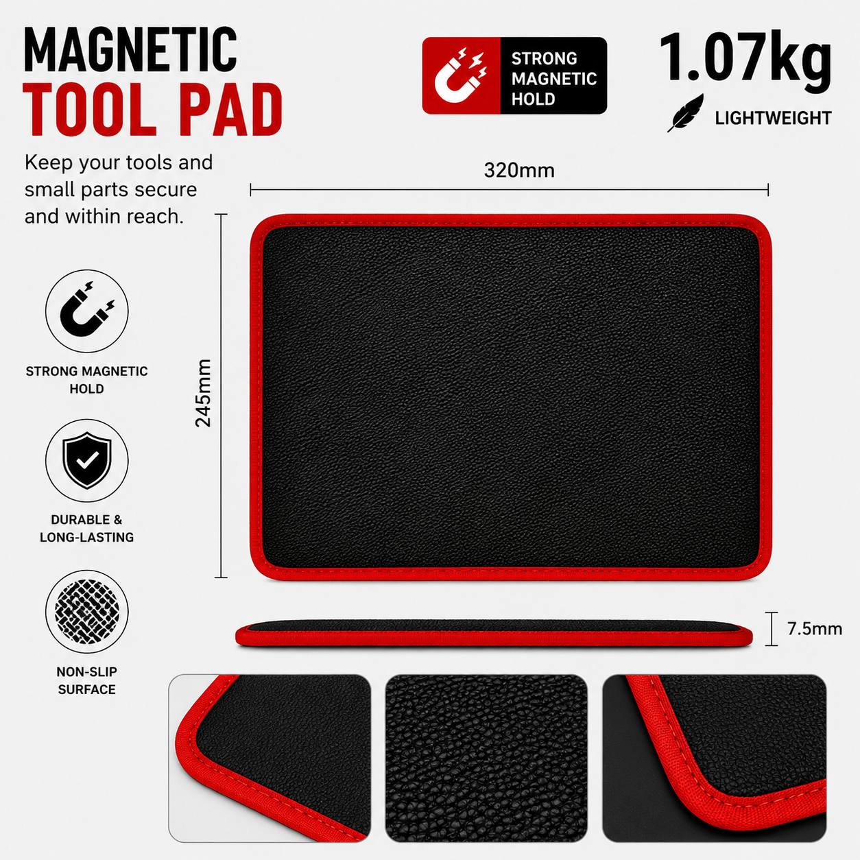 Magnetic Tool Mat – Heavy Duty Magnetic Organizer for Mechanics, Garage & Toolbox