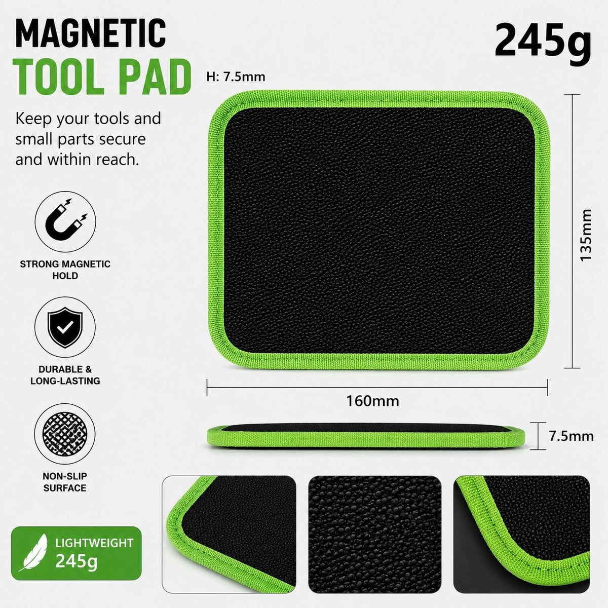 Magnetic Tool Mat – Heavy Duty Magnetic Organizer for Mechanics, Garage & Toolbox