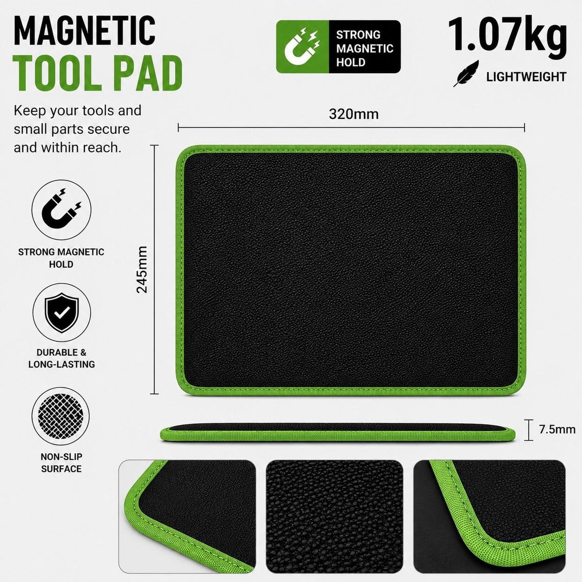 Magnetic Tool Mat – Heavy Duty Magnetic Organizer for Mechanics, Garage & Toolbox
