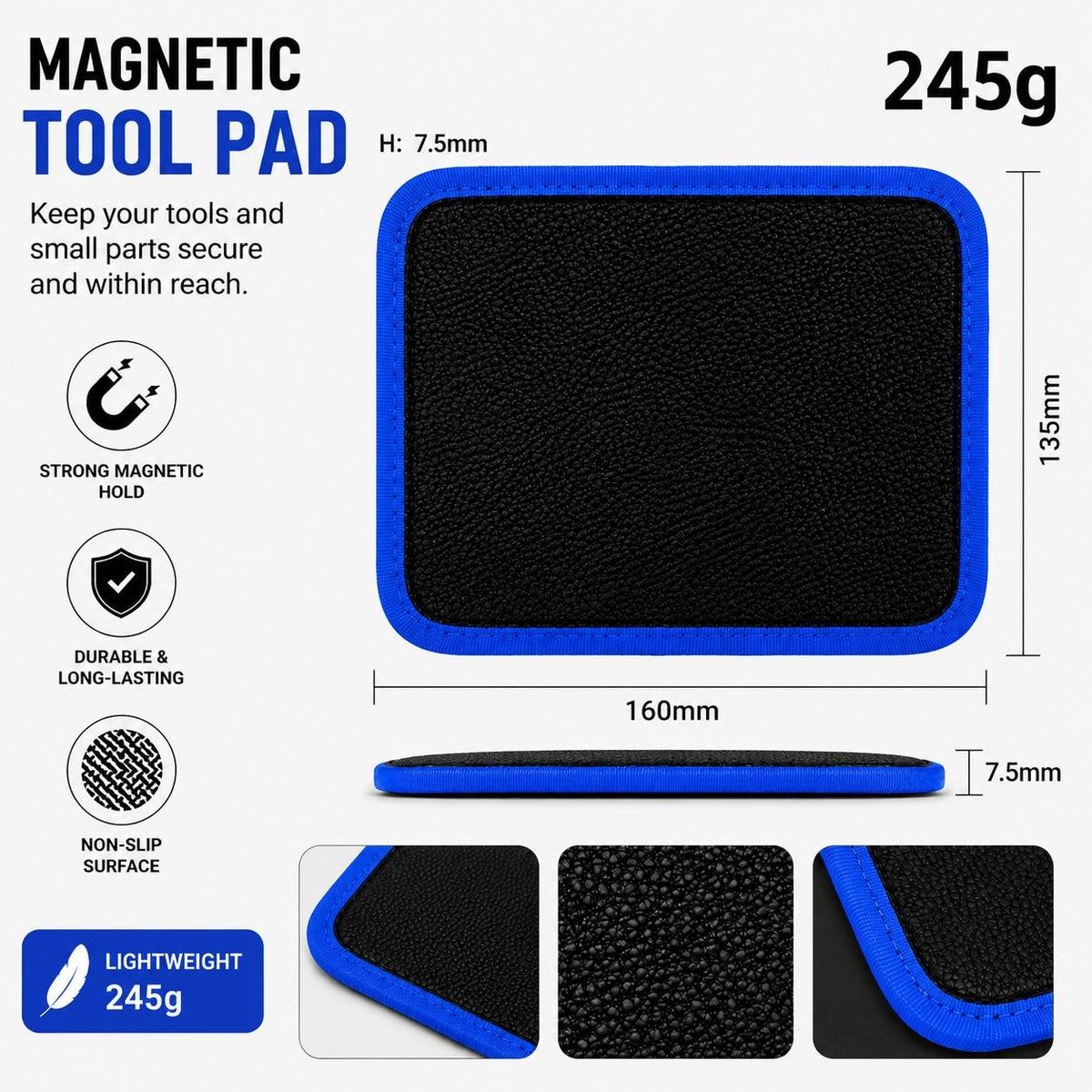 Magnetic Tool Mat – Heavy Duty Magnetic Organizer for Mechanics, Garage & Toolbox